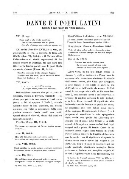 Atene e Roma bullettino della società italiana della diffusione e l'incoraggiamento degli studi classici