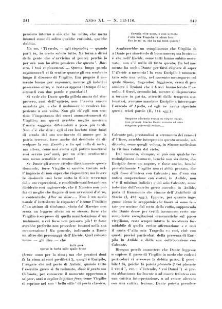 Atene e Roma bullettino della società italiana della diffusione e l'incoraggiamento degli studi classici