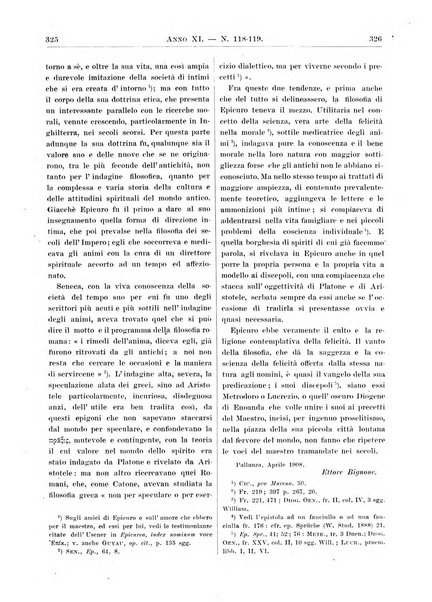 Atene e Roma bullettino della società italiana della diffusione e l'incoraggiamento degli studi classici