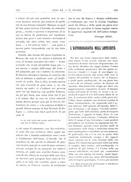 Atene e Roma bullettino della società italiana della diffusione e l'incoraggiamento degli studi classici