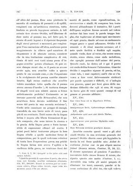 Atene e Roma bullettino della società italiana della diffusione e l'incoraggiamento degli studi classici