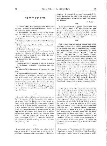 Atene e Roma bullettino della società italiana della diffusione e l'incoraggiamento degli studi classici