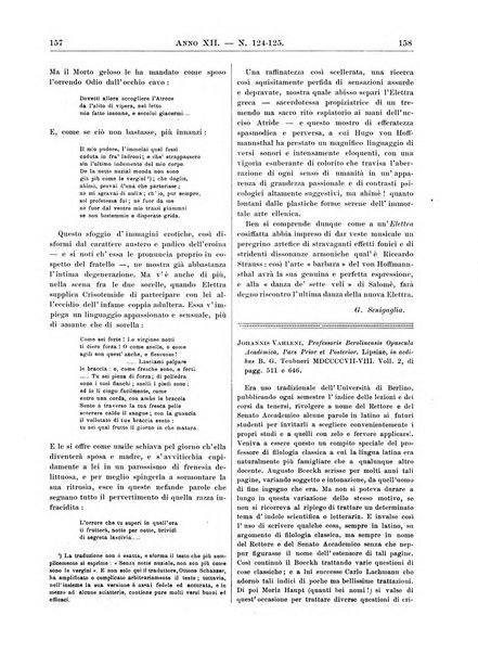 Atene e Roma bullettino della società italiana della diffusione e l'incoraggiamento degli studi classici