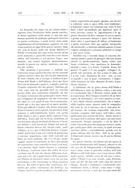 Atene e Roma bullettino della società italiana della diffusione e l'incoraggiamento degli studi classici