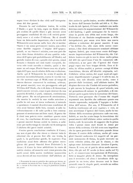 Atene e Roma bullettino della società italiana della diffusione e l'incoraggiamento degli studi classici