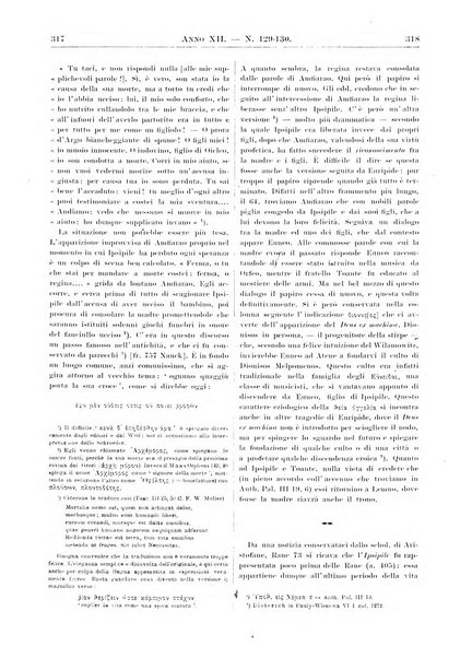 Atene e Roma bullettino della società italiana della diffusione e l'incoraggiamento degli studi classici