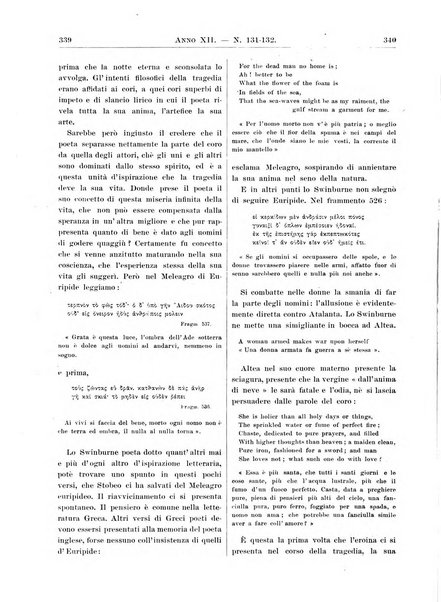 Atene e Roma bullettino della società italiana della diffusione e l'incoraggiamento degli studi classici