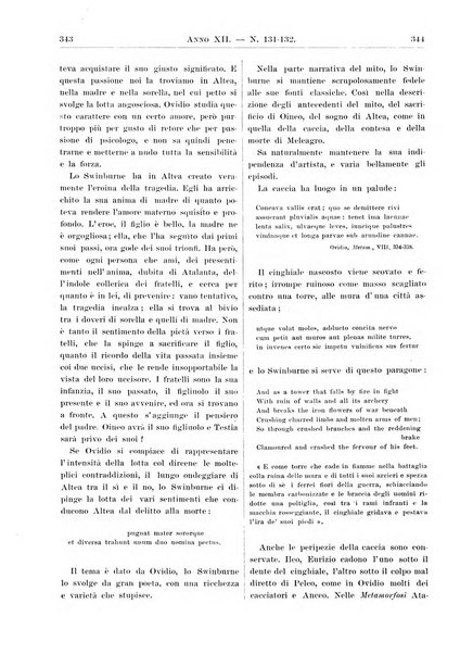 Atene e Roma bullettino della società italiana della diffusione e l'incoraggiamento degli studi classici