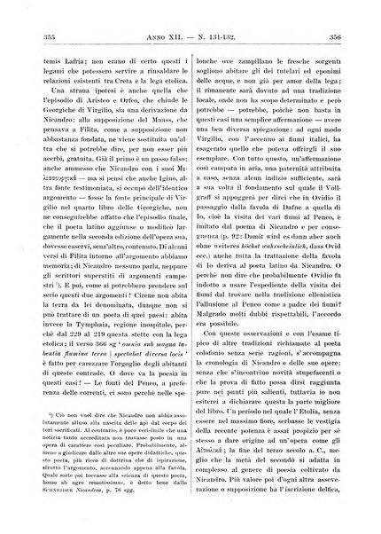 Atene e Roma bullettino della società italiana della diffusione e l'incoraggiamento degli studi classici