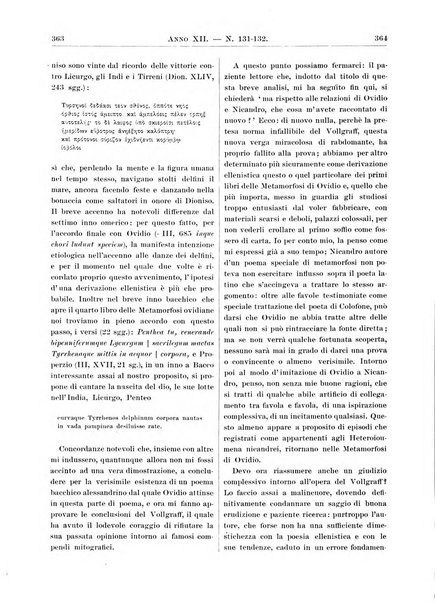 Atene e Roma bullettino della società italiana della diffusione e l'incoraggiamento degli studi classici