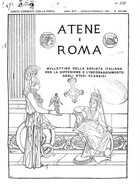 Atene e Roma bullettino della società italiana della diffusione e l'incoraggiamento degli studi classici