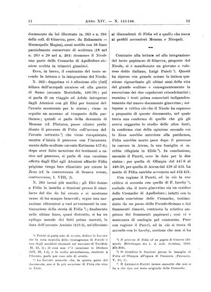 Atene e Roma bullettino della società italiana della diffusione e l'incoraggiamento degli studi classici