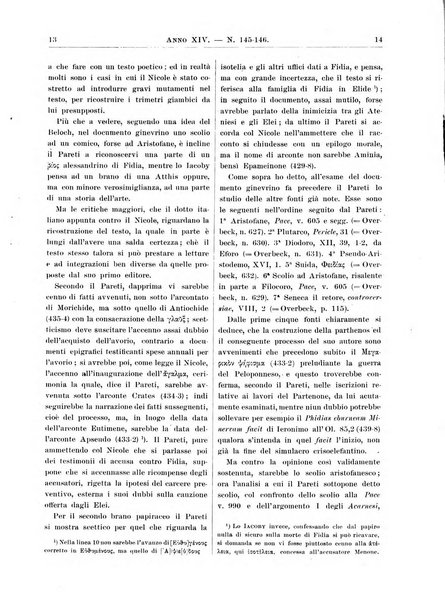 Atene e Roma bullettino della società italiana della diffusione e l'incoraggiamento degli studi classici