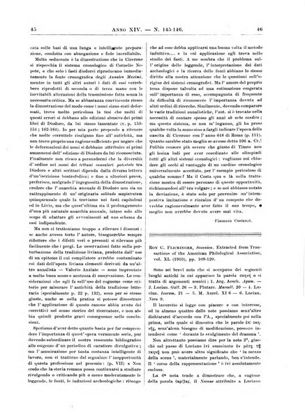 Atene e Roma bullettino della società italiana della diffusione e l'incoraggiamento degli studi classici