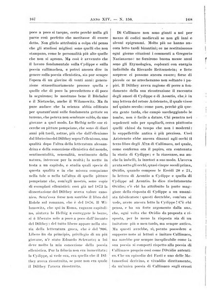 Atene e Roma bullettino della società italiana della diffusione e l'incoraggiamento degli studi classici