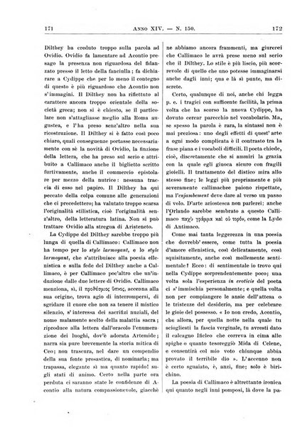 Atene e Roma bullettino della società italiana della diffusione e l'incoraggiamento degli studi classici