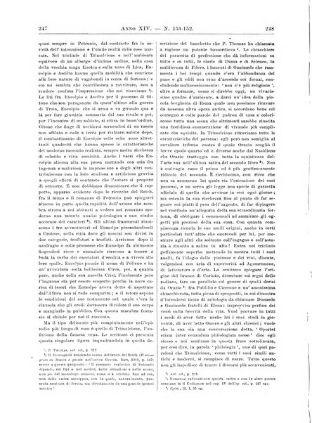 Atene e Roma bullettino della società italiana della diffusione e l'incoraggiamento degli studi classici