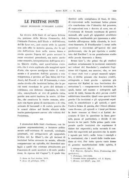 Atene e Roma bullettino della società italiana della diffusione e l'incoraggiamento degli studi classici