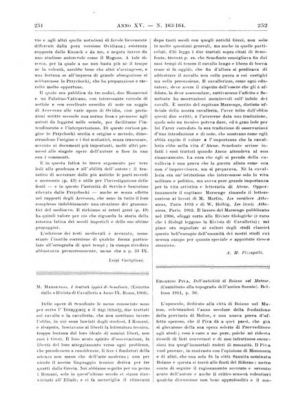 Atene e Roma bullettino della società italiana della diffusione e l'incoraggiamento degli studi classici