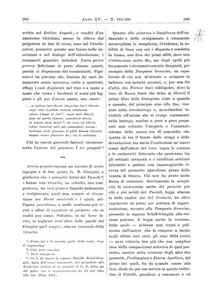 Atene e Roma bullettino della società italiana della diffusione e l'incoraggiamento degli studi classici