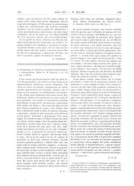 Atene e Roma bullettino della società italiana della diffusione e l'incoraggiamento degli studi classici