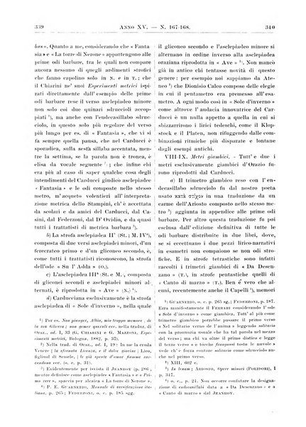 Atene e Roma bullettino della società italiana della diffusione e l'incoraggiamento degli studi classici