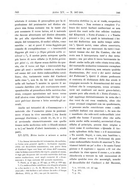 Atene e Roma bullettino della società italiana della diffusione e l'incoraggiamento degli studi classici