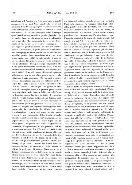 Atene e Roma bullettino della società italiana della diffusione e l'incoraggiamento degli studi classici