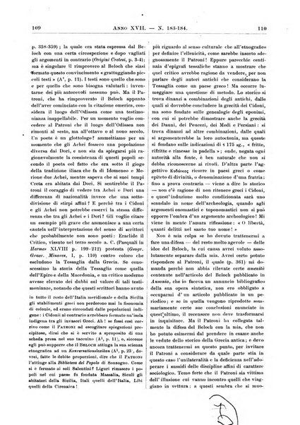 Atene e Roma bullettino della società italiana della diffusione e l'incoraggiamento degli studi classici