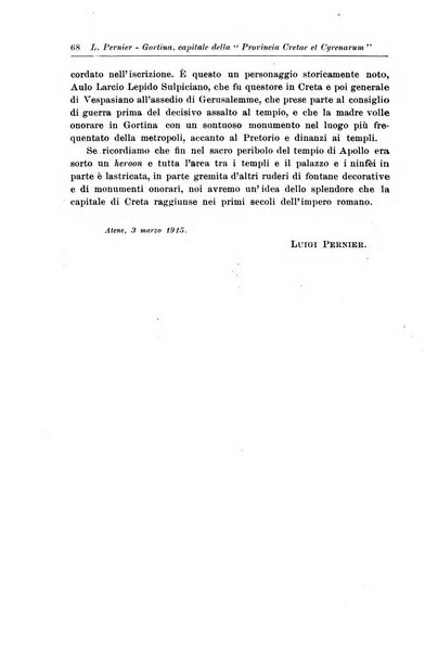 Atene e Roma bullettino della società italiana della diffusione e l'incoraggiamento degli studi classici