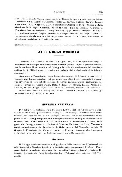 Atene e Roma bullettino della società italiana della diffusione e l'incoraggiamento degli studi classici