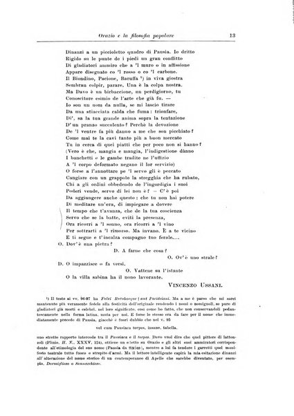 Atene e Roma bullettino della società italiana della diffusione e l'incoraggiamento degli studi classici