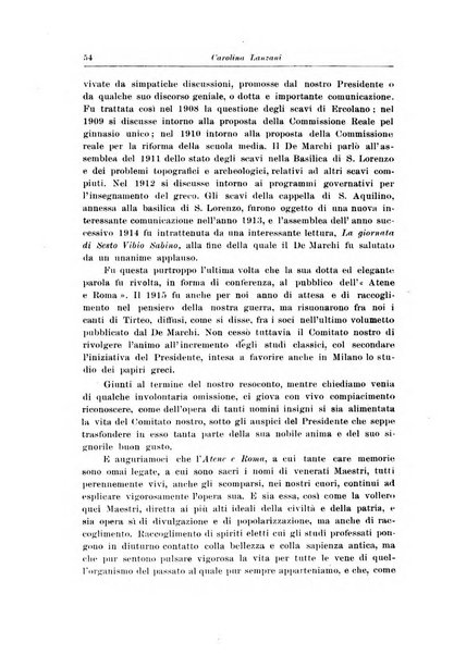 Atene e Roma bullettino della società italiana della diffusione e l'incoraggiamento degli studi classici