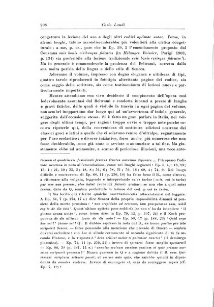 Atene e Roma bullettino della società italiana della diffusione e l'incoraggiamento degli studi classici