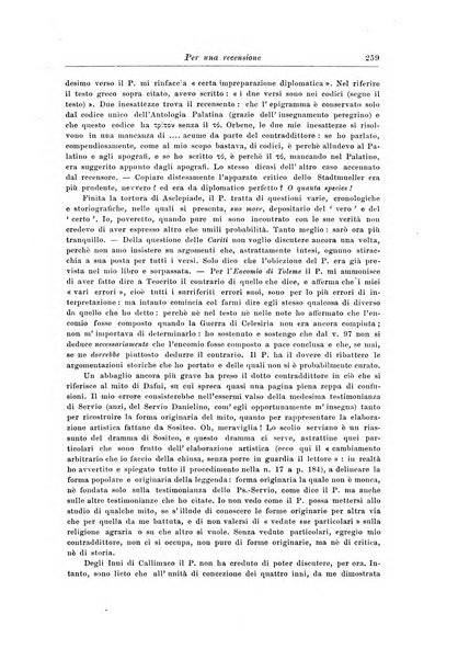 Atene e Roma bullettino della società italiana della diffusione e l'incoraggiamento degli studi classici