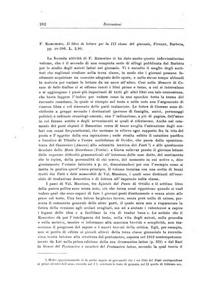 Atene e Roma bullettino della società italiana della diffusione e l'incoraggiamento degli studi classici