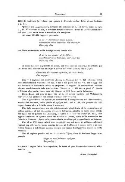 Atene e Roma bullettino della società italiana della diffusione e l'incoraggiamento degli studi classici