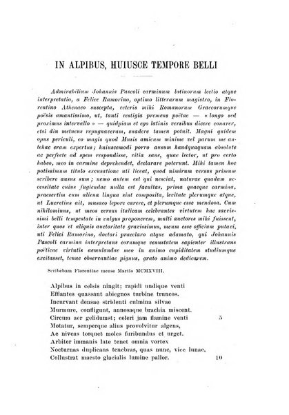 Atene e Roma bullettino della società italiana della diffusione e l'incoraggiamento degli studi classici