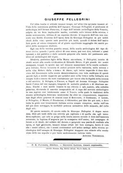 Atene e Roma bullettino della società italiana della diffusione e l'incoraggiamento degli studi classici