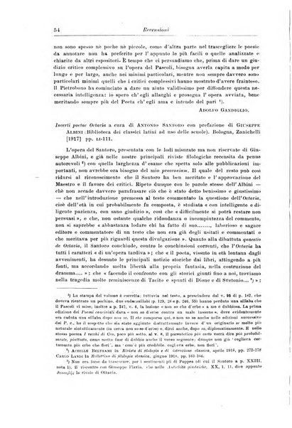 Atene e Roma bullettino della società italiana della diffusione e l'incoraggiamento degli studi classici