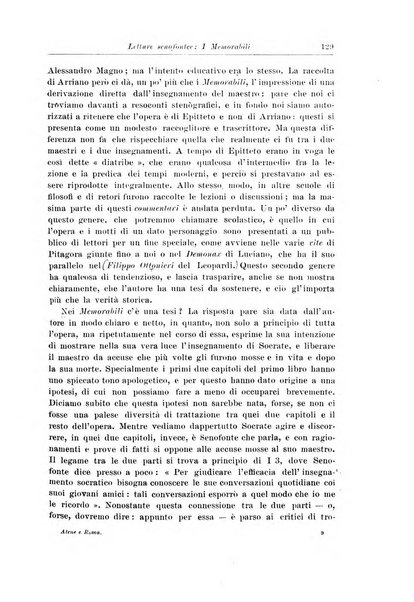 Atene e Roma bullettino della società italiana della diffusione e l'incoraggiamento degli studi classici