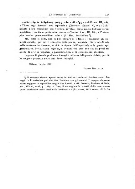 Atene e Roma bullettino della società italiana della diffusione e l'incoraggiamento degli studi classici