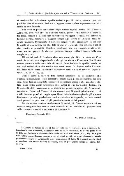 Atene e Roma bullettino della società italiana della diffusione e l'incoraggiamento degli studi classici