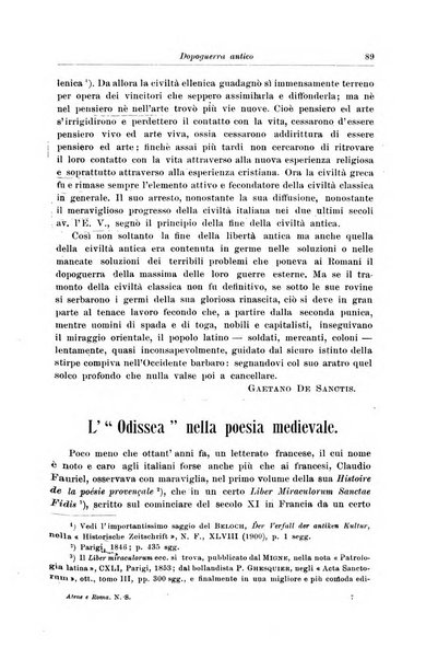 Atene e Roma bullettino della società italiana della diffusione e l'incoraggiamento degli studi classici