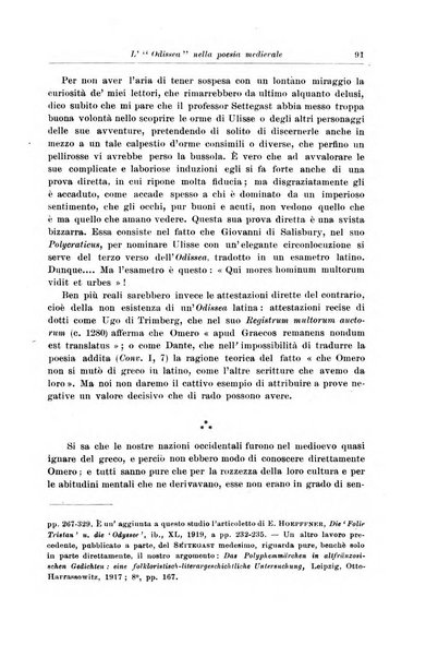 Atene e Roma bullettino della società italiana della diffusione e l'incoraggiamento degli studi classici