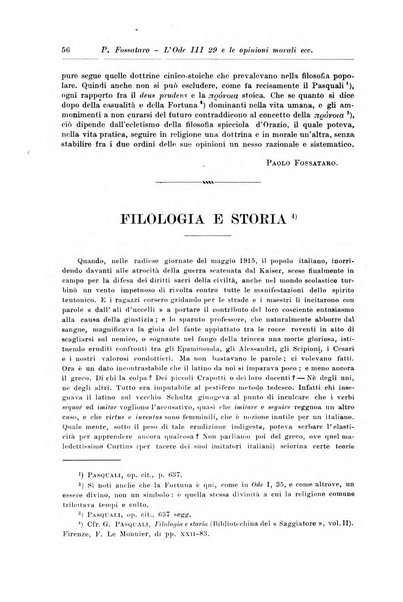 Atene e Roma bullettino della società italiana della diffusione e l'incoraggiamento degli studi classici