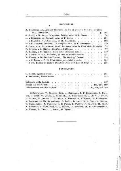 Atene e Roma bullettino della società italiana della diffusione e l'incoraggiamento degli studi classici