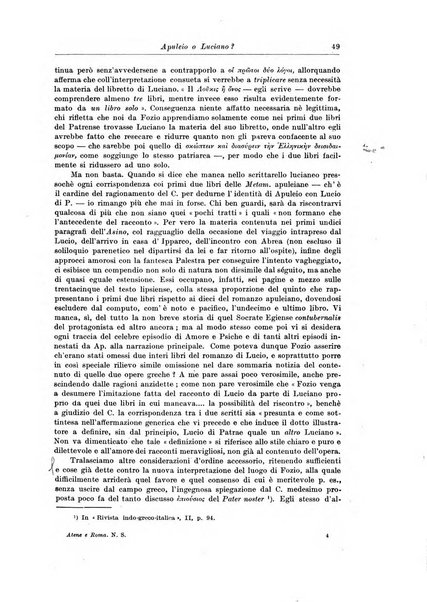 Atene e Roma bullettino della società italiana della diffusione e l'incoraggiamento degli studi classici