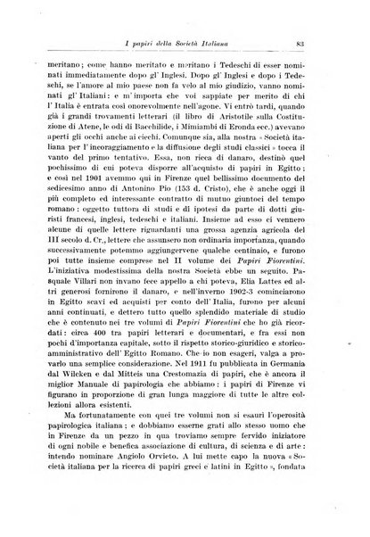 Atene e Roma bullettino della società italiana della diffusione e l'incoraggiamento degli studi classici