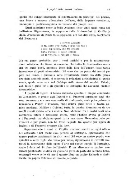 Atene e Roma bullettino della società italiana della diffusione e l'incoraggiamento degli studi classici